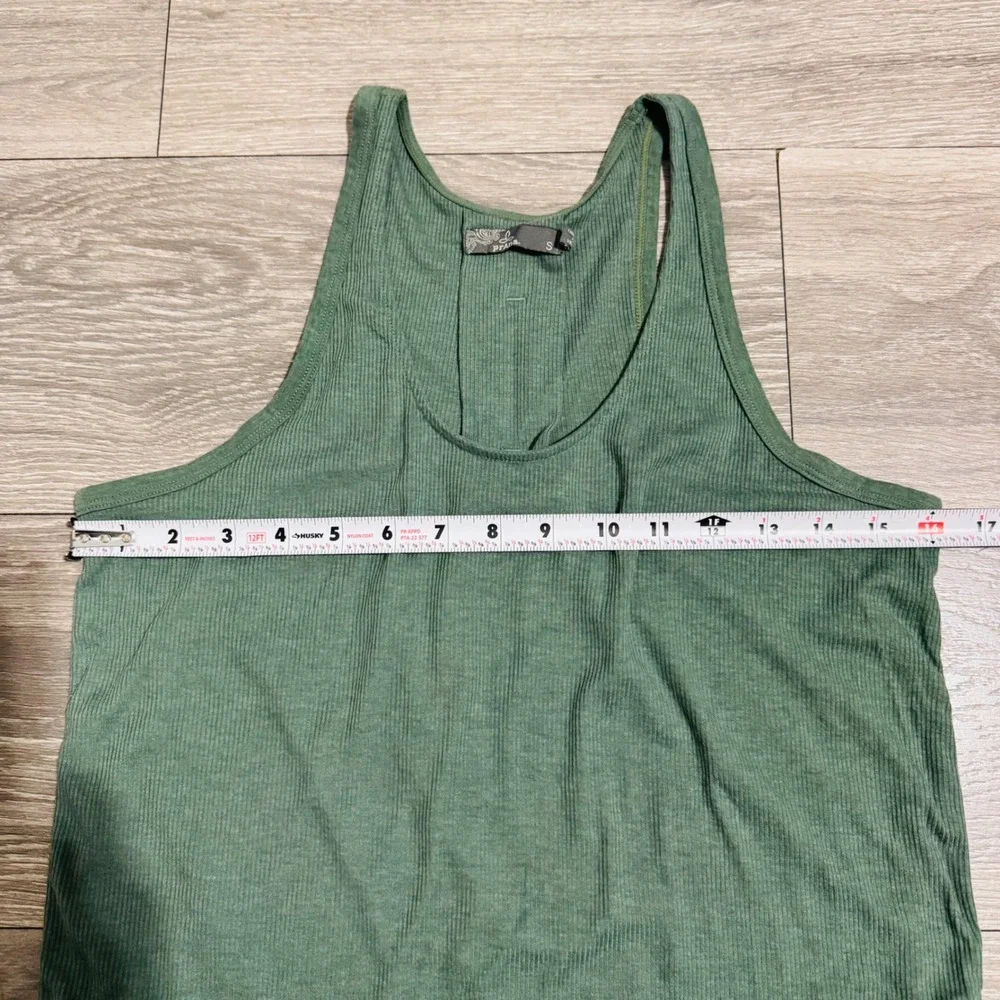 Prana Ribbed‎ Tank Top Racerback Yoga Athletic Green Sleeveless Womens Small